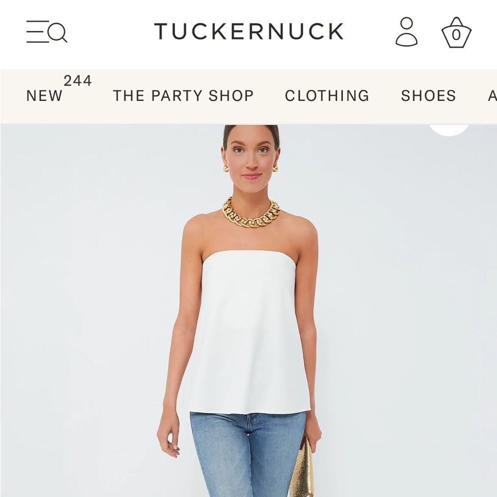 Tuckernuck White Strapless Top